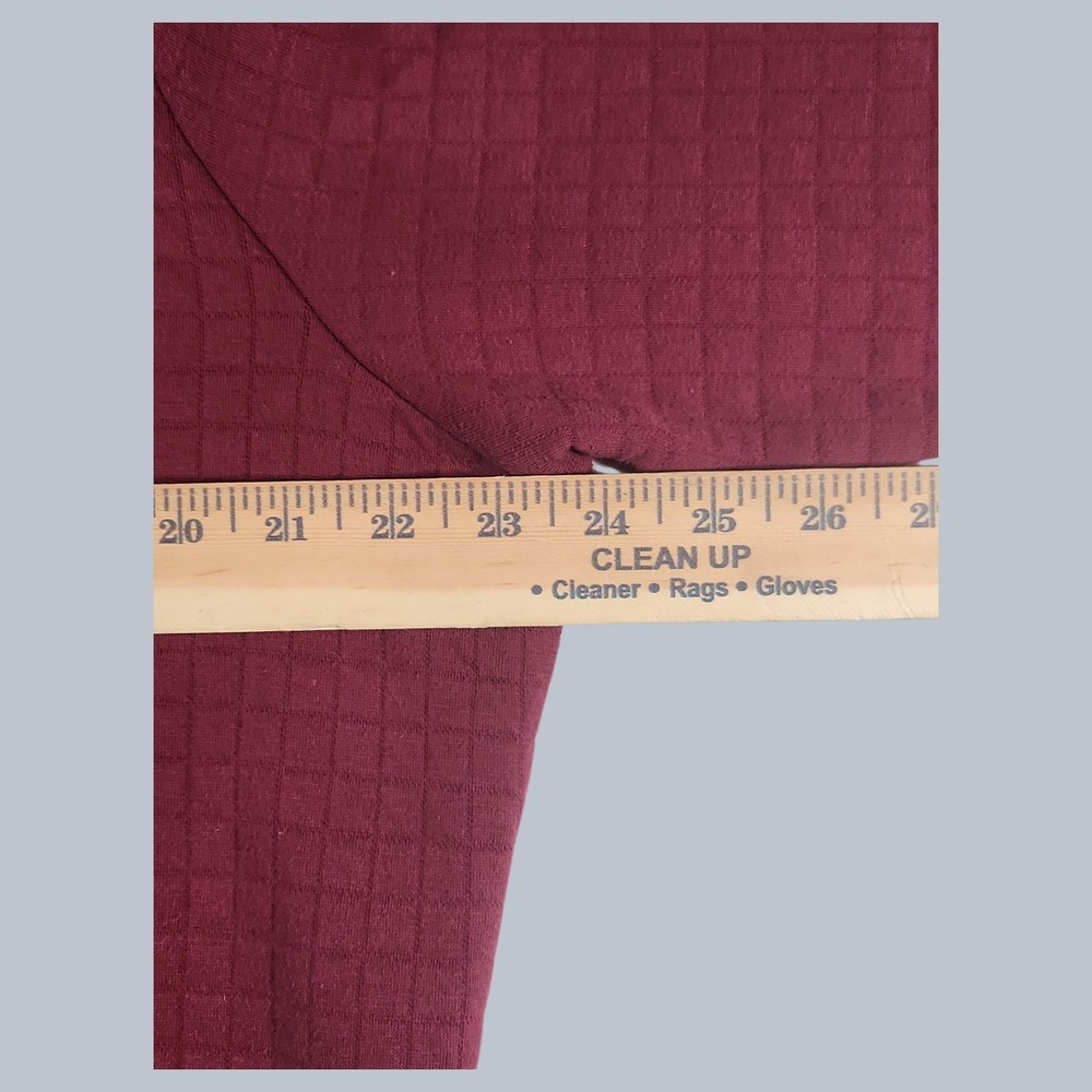 Karen Scott Sport Quilted Full Zip Jacket Burgundy Maroon Women's XL Mock Neck - Picture 4 of 6